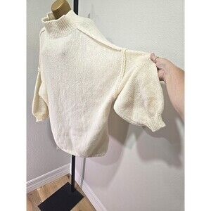NWT Saodimallsu Oversized Chunky Sweater Womens Lg Cream Fisherman Coastal Baggy